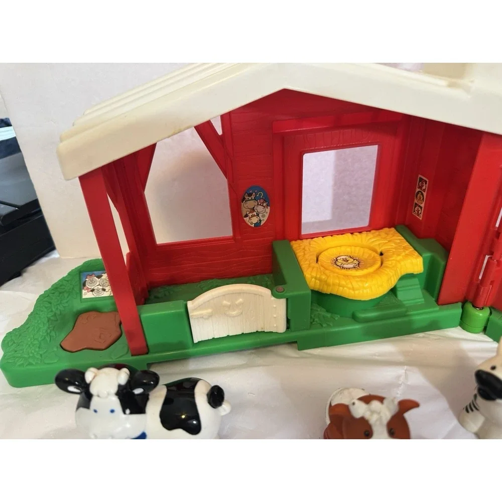 Fisher Price Little People Farm Barn Yard Play Set Sounds Animals 1999 Tested ~